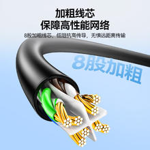 山泽 WD6020 六类CAT6 圆线千兆网线 成品跳线 2m 黑色2.32元