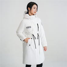 雪中飞 秋冬新款女士时尚舒适保暖连帽风衣版型中长款羽绒服149元