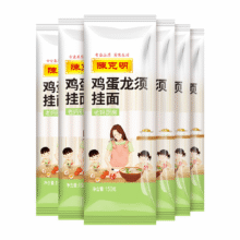 88VIP:陈克明龙须面鸡蛋口味150g*6袋（赠儿童面420g礼盒）6.28元（淘金币抵扣0.17，赠儿童面420g）