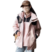 浪莎冲锋衣女三合一可拆卸春秋2025新款外套小个子防风防水户外登山服 如意粉/男女同款三合一 可拆内胆129元