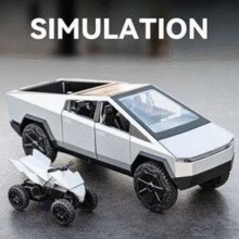 中精质造 1:36 特斯拉 皮卡Cybertruck+越野摩托车 合金模型￥10.90 2.7折
