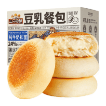 88VIP：三只松鼠 豆乳餐包早餐面包 360g返卡后4.16元包邮+199淘金币（返2元猫超卡）