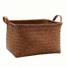 简约美式手工编织收纳筐 大号 38*26*24cm28.35元（需领券）