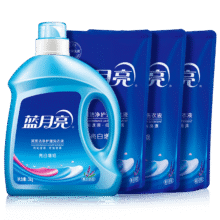 蓝月亮洗衣液12斤套装：亮白增艳薰衣草3kg瓶 1kg袋*382.82元（合41.41元/件）