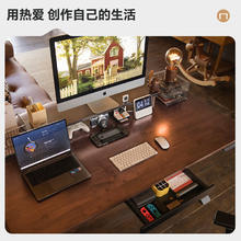 乐歌 电动升降桌电脑桌站立办公学习桌写字桌E5-N/1.4m灰胡桃木色套装券后1530.98元