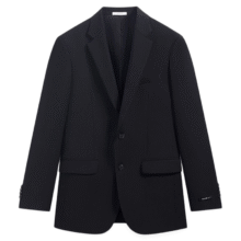 ZIOZIA秋季纯色简约商务正装基本款黑色西服外套ZSB03801B440元（需领券）