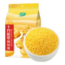Plus会员：十月稻田 黄小米 1kg 小米粥 五谷杂粮 小黄米 粗粮 早餐粥米 2斤 买10件59.35元（合5.94元/件）