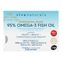 Viva Naturals 进口鱼油Omega3 1280mg 10粒19.9元（需换购）