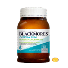 澳佳宝Blackmores双倍迷你鱼油软胶囊500mg深海Omega3小粒香草柠檬400粒99元