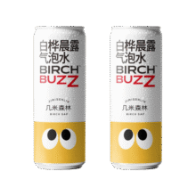 几米森林 大兴安岭白桦树汁苏打水气泡水 330ml*2罐2.2元