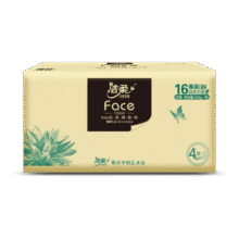 洁柔有芯卷纸 艺术油画Face4层200克*16卷 厕纸擦手卫生纸巾整箱53.9元 (券后省0.9,月销1w+)