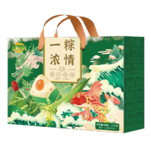 与时鲜礼 嘉兴粽子特产礼盒 蜜枣粽豆沙粽鲜肉粽 一粽浓情1200g（7素1肉）13.28元