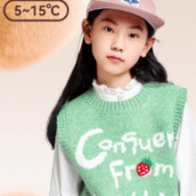 反季低价！Annil 安奈儿 羊毛混纺针织背心（110~170码）￥61.00 2.3折