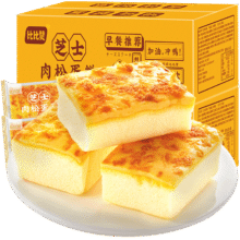 比比赞  芝士肉松蛋糕面包 300g*1箱6.05元