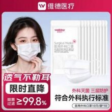WELLDAY 维德医疗 灭菌级一次性医用外科口罩 100只15.8元包邮