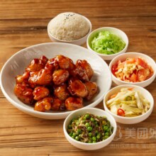 美团外卖 新发现 糖醋里脊（配菜定期调整）单人套餐兑换券 多店可用原价32元 现价19.9元