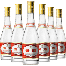 汾酒 黄盖玻汾 清香型白酒 53度 475mL*6瓶 整箱装非原箱141.2元
