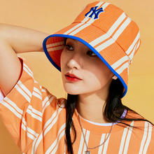 MLB 今日必买：MLB 男女帽子渔夫帽休闲时尚运动遮阳帽条纹帆布秋冬新款券后80.2元