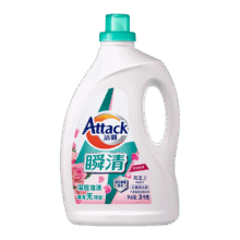 洁霸（ATTACK）瞬清无磷洗衣液 玫瑰花香  6斤 双重活力酵素弱酸泡沫32.21元（需plus会员）