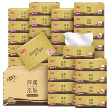 PLUS：清风（APP）【李昀锐同款】抽纸 原木金装4层80抽*40包 卫生纸 餐巾纸巾 整箱74.9元