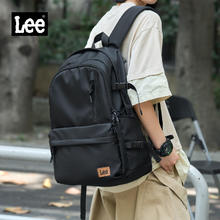 Lee 潮流双肩包男高中大书包女休闲背包大容量旅行电脑包黑色券后116元