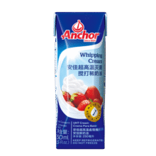 安佳(Anchor)新西兰进口 动物奶酪淡奶油稀奶油250ml 冷藏烘焙奶茶DIY21.2元 (券后省20,月销1w+)
