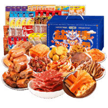 盐津铺子 零食大礼包 【100包】8荤8素香辣礼盒746g24.9元