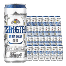 青岛啤酒全麦白啤 德式小麦白啤酒 330mL 24罐178.16元（需plus会员，需领券，合89.08元/件）