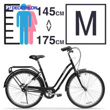 迪卡侬 DECATHLON 城市自行车黑色M号1.65-1. 80m-26英寸-2431017券后721.5元