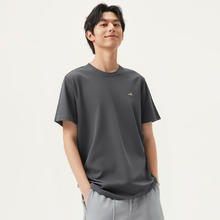 gxgjeans 限时优惠 美式字母绣花T恤 25年夏新品 深灰色券后54.98元