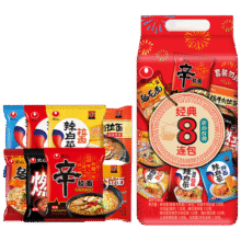 农心经典混合口味8连包 方便面25.63元