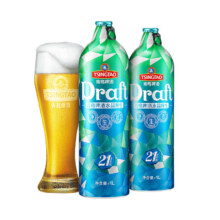 TsingTao 青岛啤酒 水晶纯生 1L*4桶 礼盒装188.1元 包邮