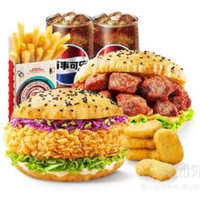 塔斯汀中国汉堡 【双人】鸡鸭双堡六件套兑换券·1张原价65.8元 现价39.9元