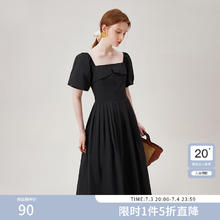 范思蓝恩 短袖连衣裙 S 黑色90元