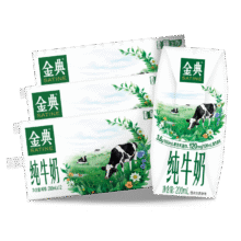 金典 全脂 利乐钻纯牛奶200ml*12盒*3箱 3.6g优质蛋白74.7元（需领券）包邮