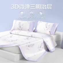 博洋（BEYOND）博洋家纺 可水洗席子冰丝凉席升级软席子可折叠防滑双人空调凉席 芳华紫 200cm*90cm -（二件套）81元（需领券）
