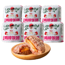 首购：肥叔 鸡排 糯米饭团 840g、6个13.3元包邮（需试用）
