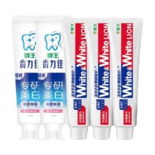 狮王齿力佳酵素专研美白防蛀牙膏网红white小苏打600g大白清新5支31.9元 (券后省30)