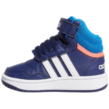adidas 婴童高帮革面魔术贴舒适防滑滑板鞋百搭跑步鞋耐磨运动休闲童鞋77元