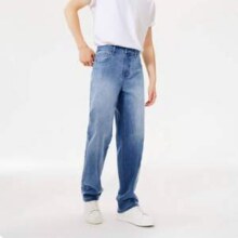 网易严选 男式基础弹力直筒牛仔裤3550325新低81.96元包邮