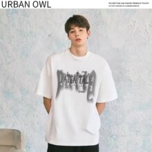 Urban OwlURBAN OWL官方 情侣纯色字母印花圆领短袖T恤9.77元包邮