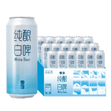 Snowbeer/雪花 纯酿白啤 罐装啤酒 500ml 18罐69元