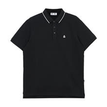 杰克琼斯 男士夏季撞色罗纹翻领商务刺绣logo短袖POLO衫券后118.1元