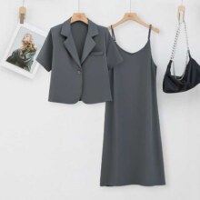 【职业西服套装】夏装新女士小西装搭吊带裙两件套有大码194元