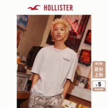 Hollister LOGO棉质T恤 KI323-5368 灰色 XS (170/84A)155.8元（需领券，合77.9元/件）