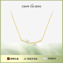周大生 竹玲珑银项链女竹节高级锁骨链小众送对象 竹玲珑项链65.5元