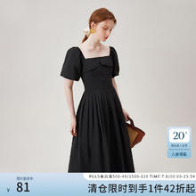 范思蓝恩 短袖连衣裙 S 黑色90元