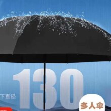小程序：晴雨两用 黑胶三折全自动遮阳伞 黑色-反向雨伞直径约130cm6.75元（需领券）