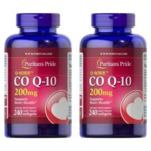 Puritan's Pride 普丽普莱 辅酶Q10软胶囊 200mg*240粒*2瓶412.5元包邮（206.25元/瓶）