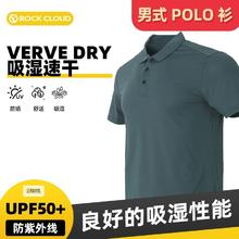 Rock Cloud 岩云 春夏新款透气男士短袖户外休闲运动吸湿速干polo衫37.2元